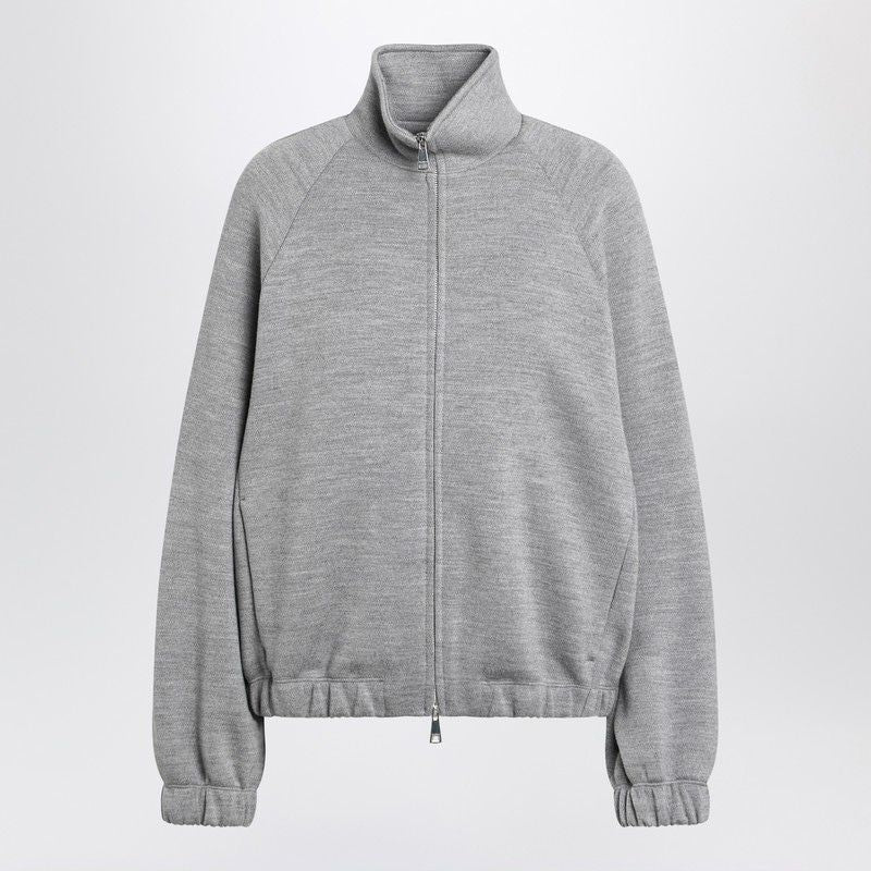 MAX MARA Wool Blend Zip-Up Sweatshirt - Women's Size 002