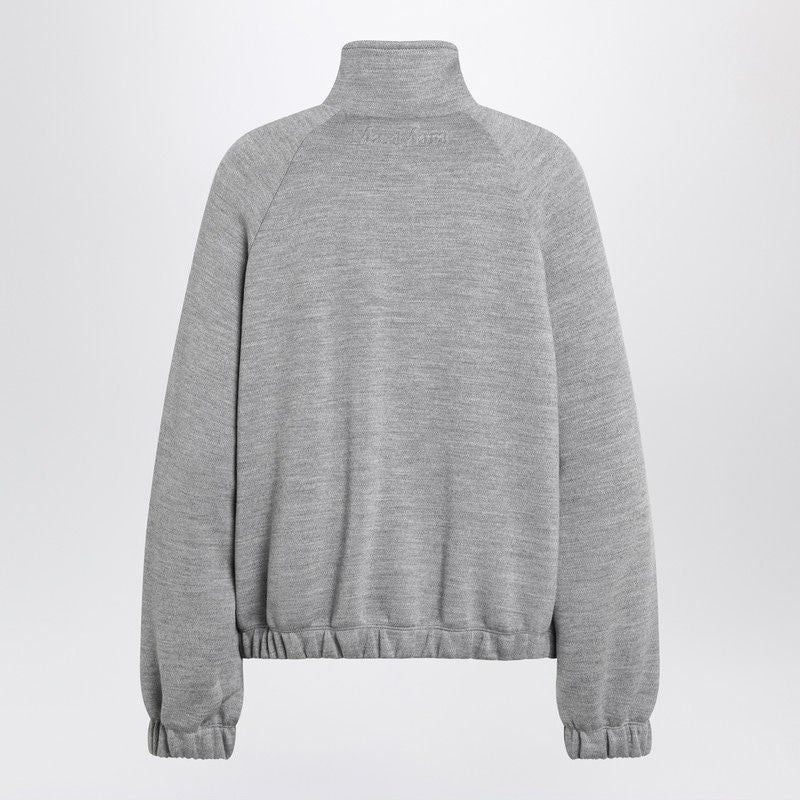 MAX MARA Wool Blend Zip-Up Sweatshirt - Women's Size 002