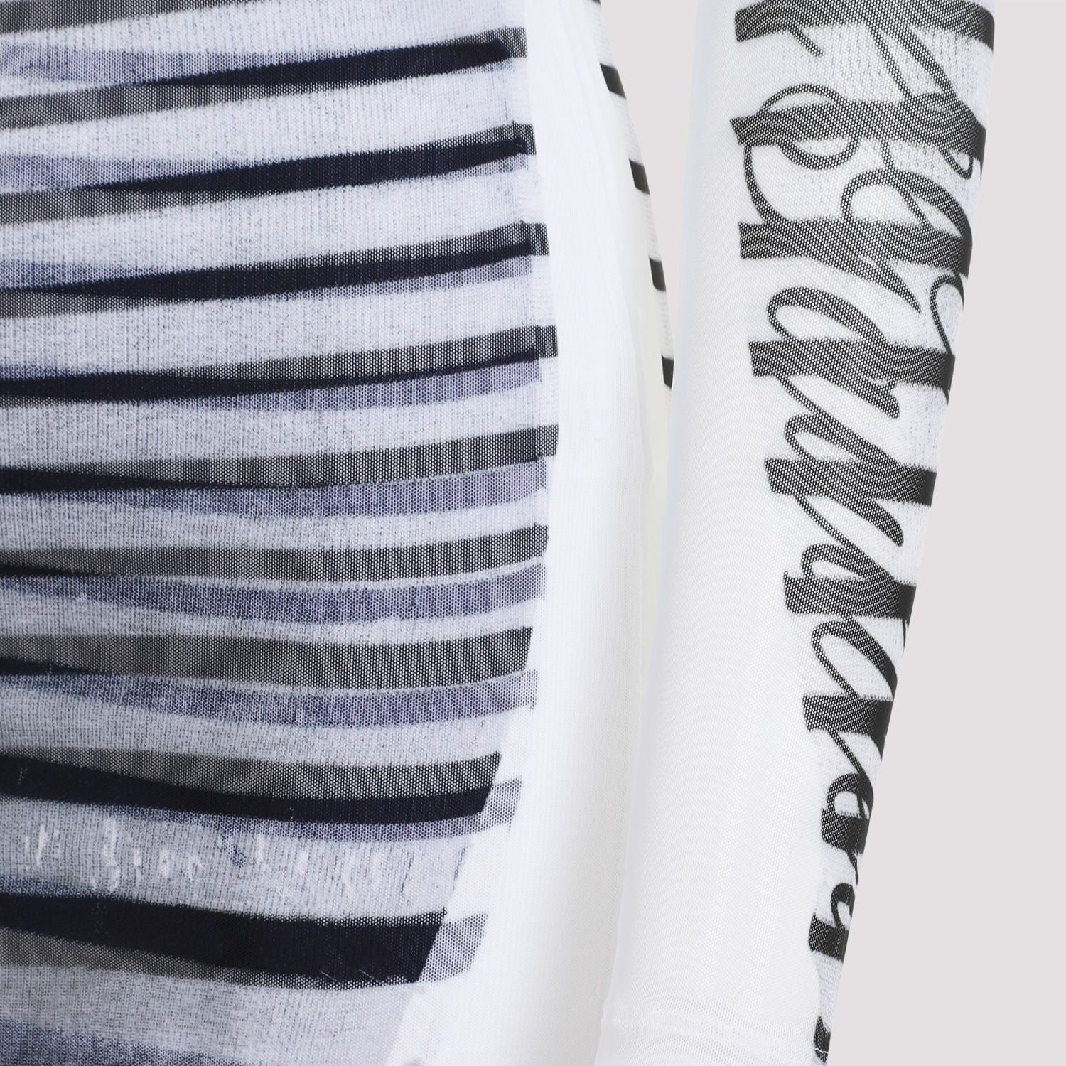 JEAN PAUL GAULTIER Printed Feathers Mesh Mini Dress