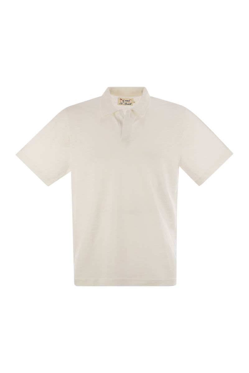 MC2 SAINT BARTH Men's Linen Polo Shirt - Half Sleeve