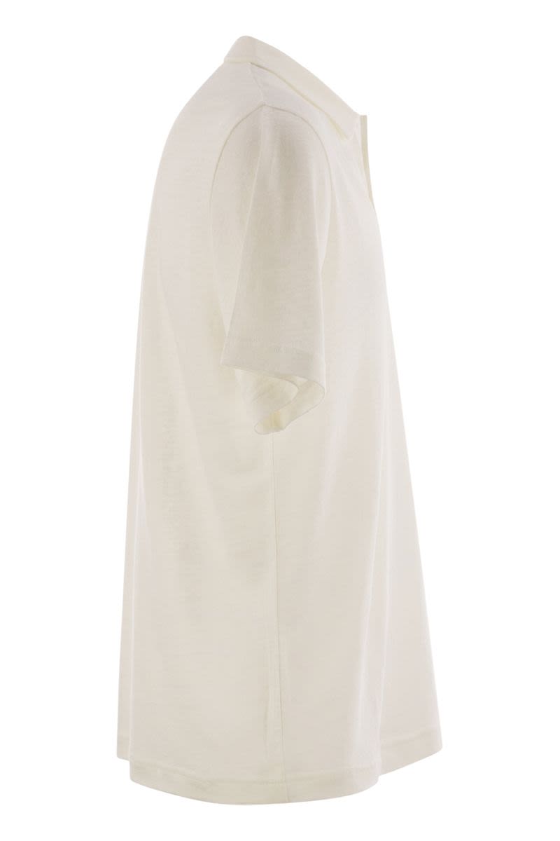 MC2 SAINT BARTH Men's Linen Polo Shirt - Half Sleeve