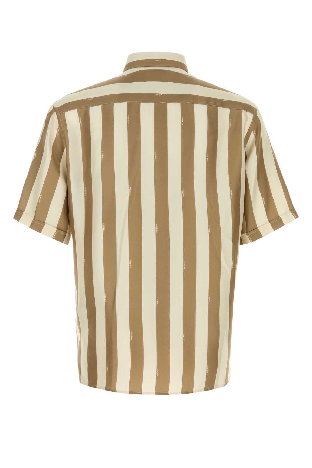 FENDI Men's Stripped Silk Shirt