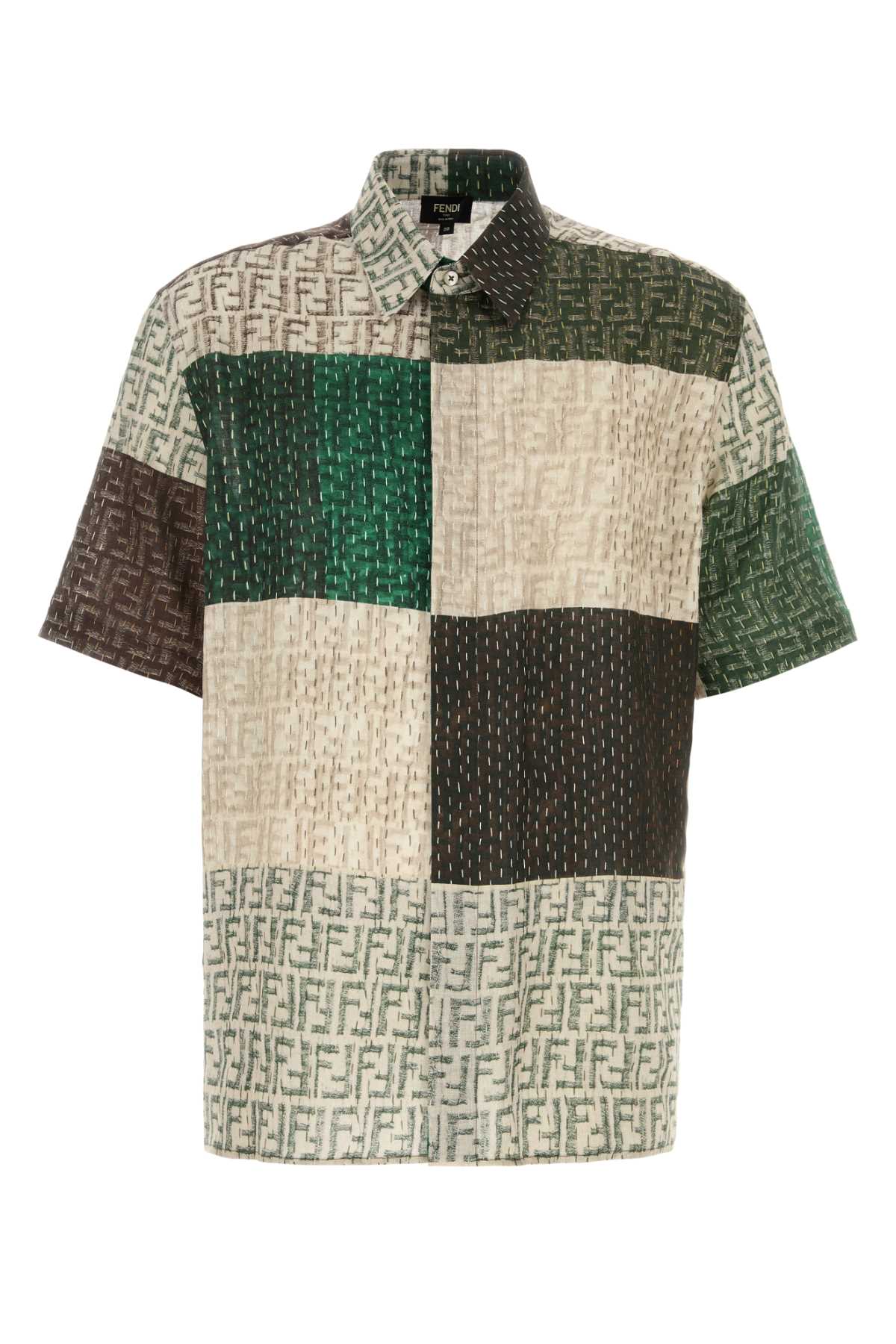 FENDI Multicolored Linen Shirt for Men