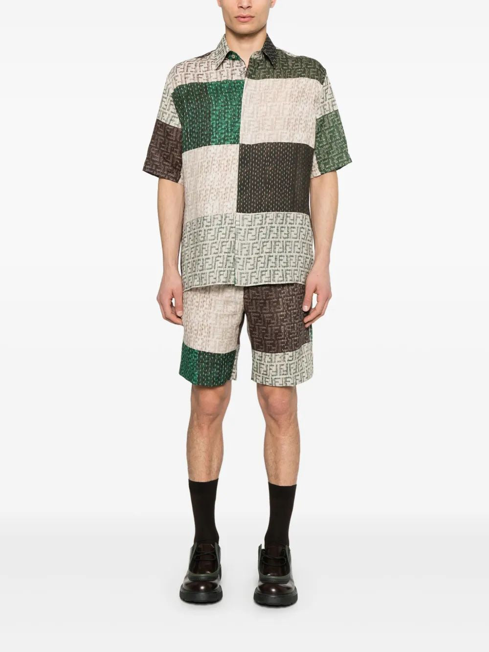 FENDI Printed Linen Shirt - Regular Fit