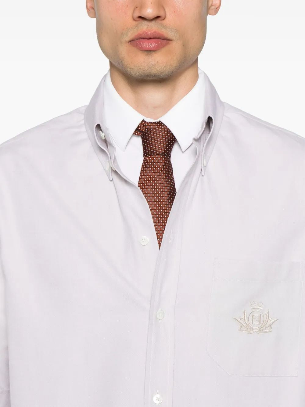 FENDI Classic Cotton Button-Up Shirt for Men