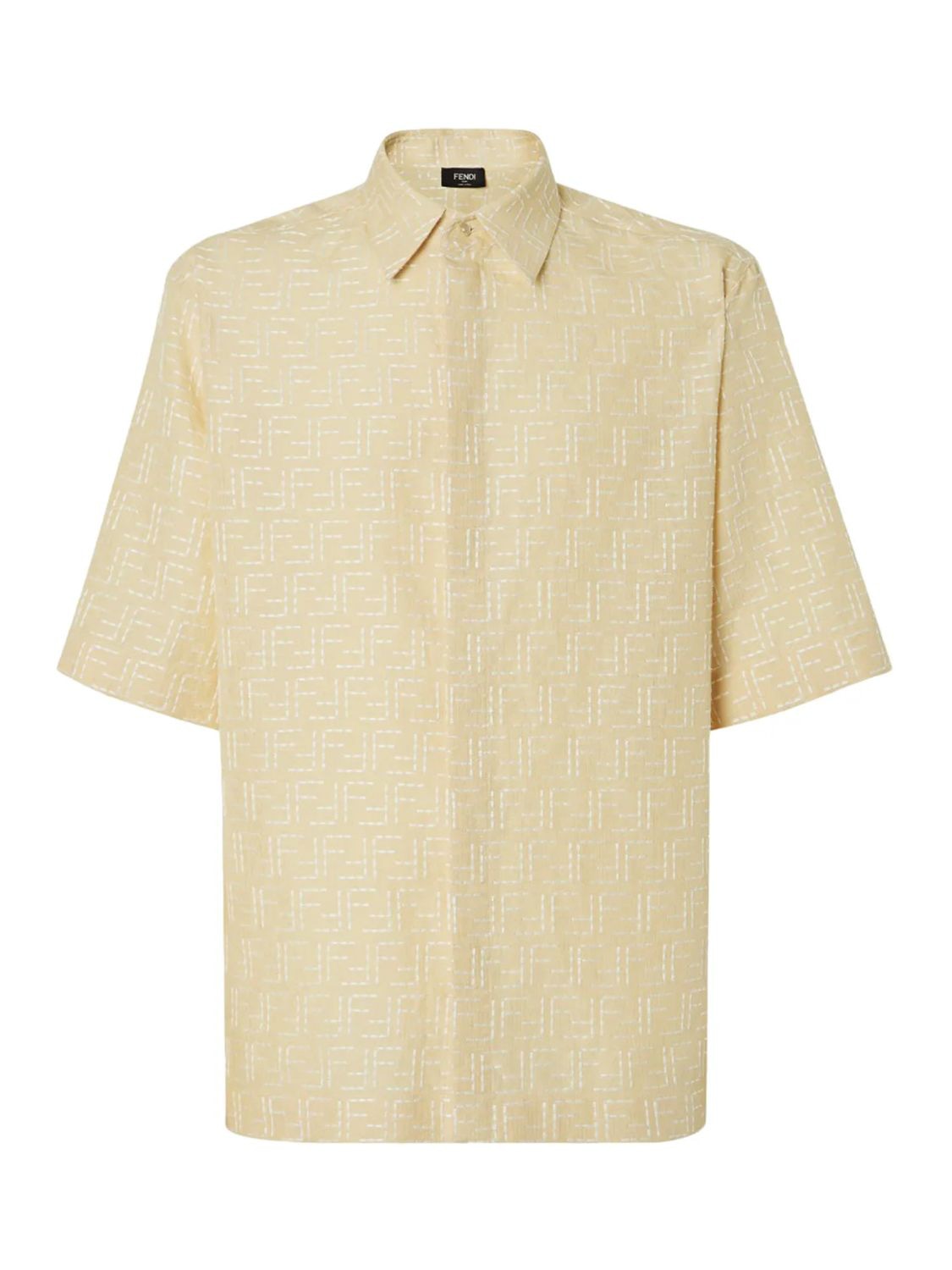 FENDI FF Jacquard Linen Shirt for Men - SS25
