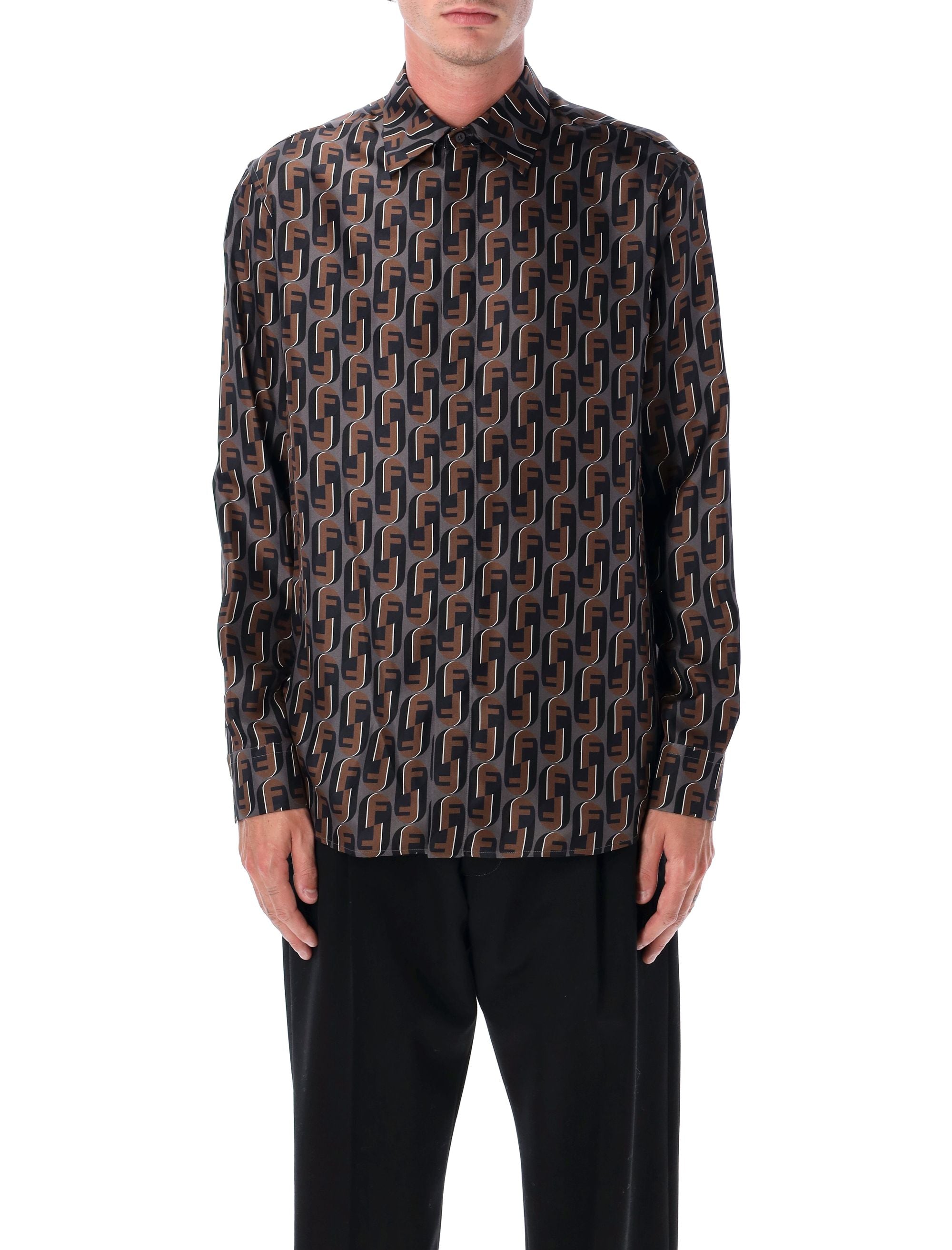 Men's Fendinity Printed Silk Shirt - Size M