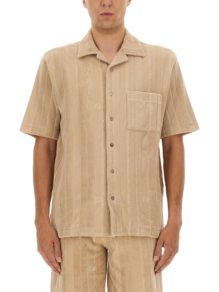 FENDI Cotton Button-Up Shirt for Men - Classic Fit