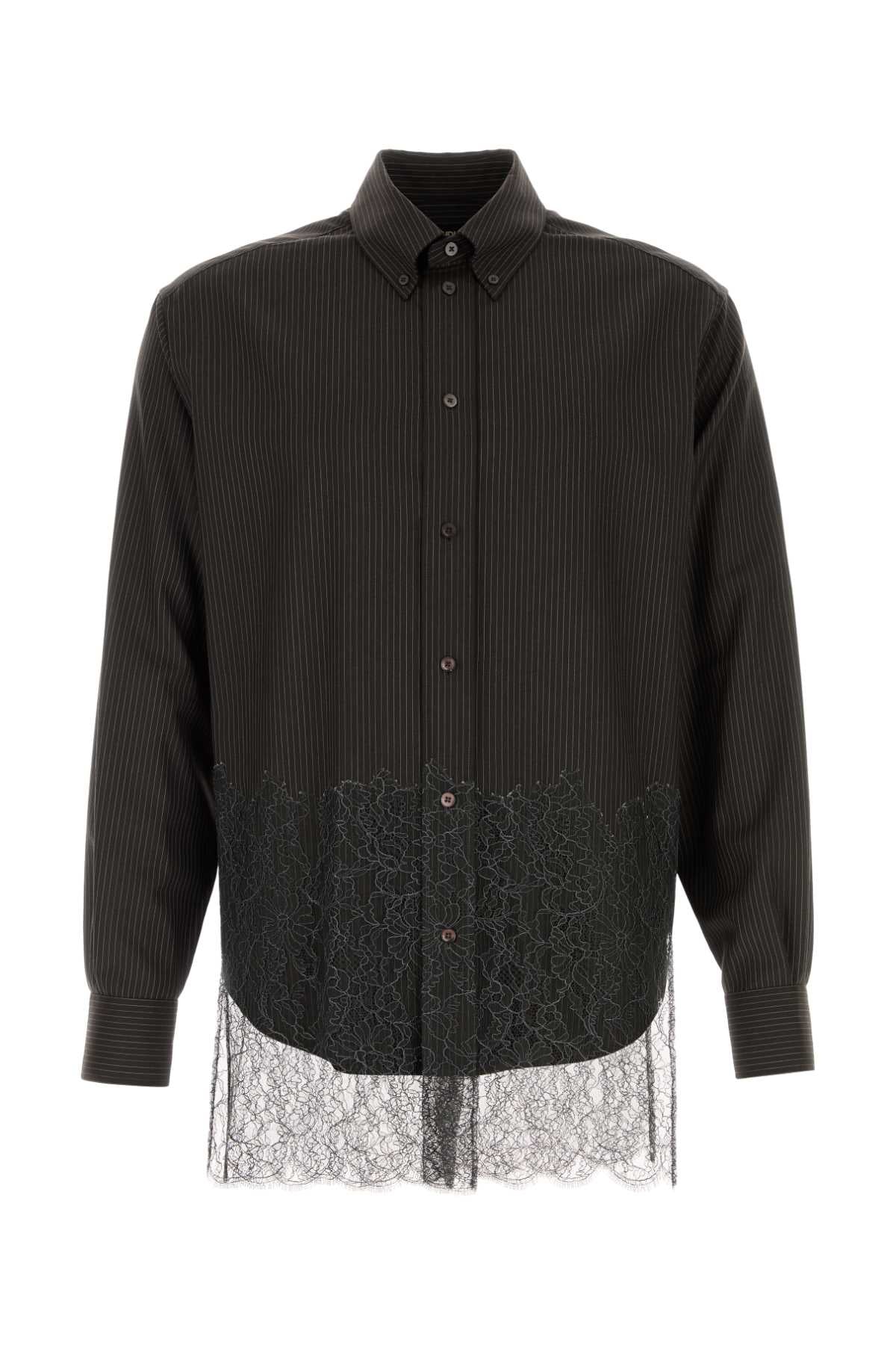 FENDI Men's Cotton Button-Up Shirt for FW25 Season