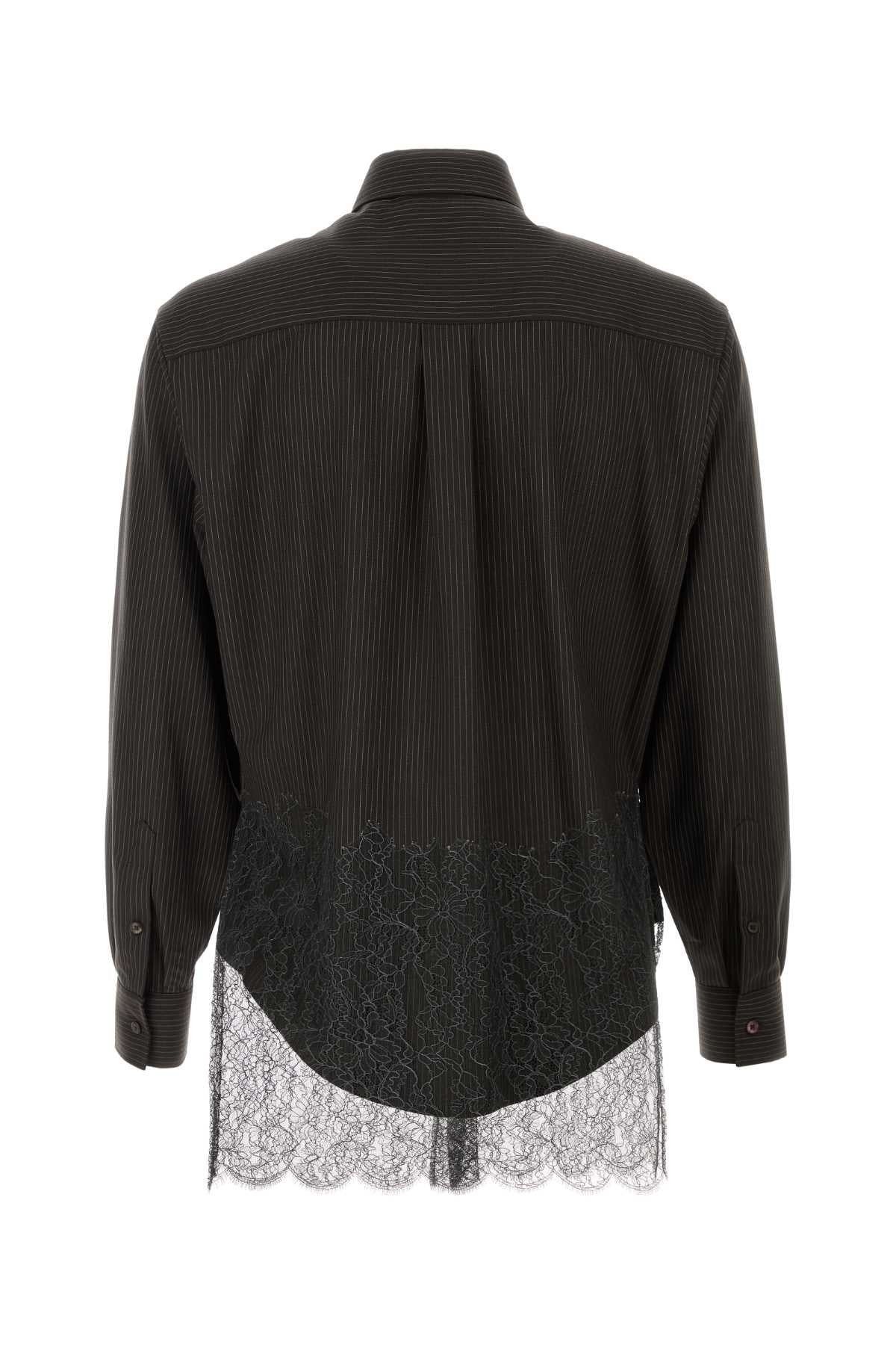 FENDI Embroidered Wool Shirt for Men - FW25 Collection