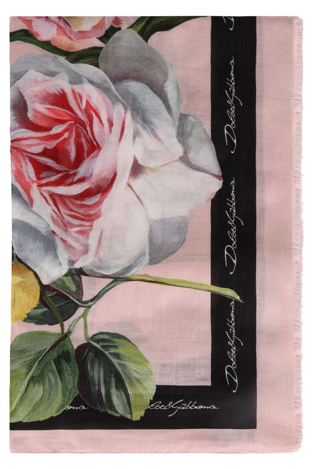 DOLCE & GABBANA Floral Printed Silk Scarf - 135 x 200 cm