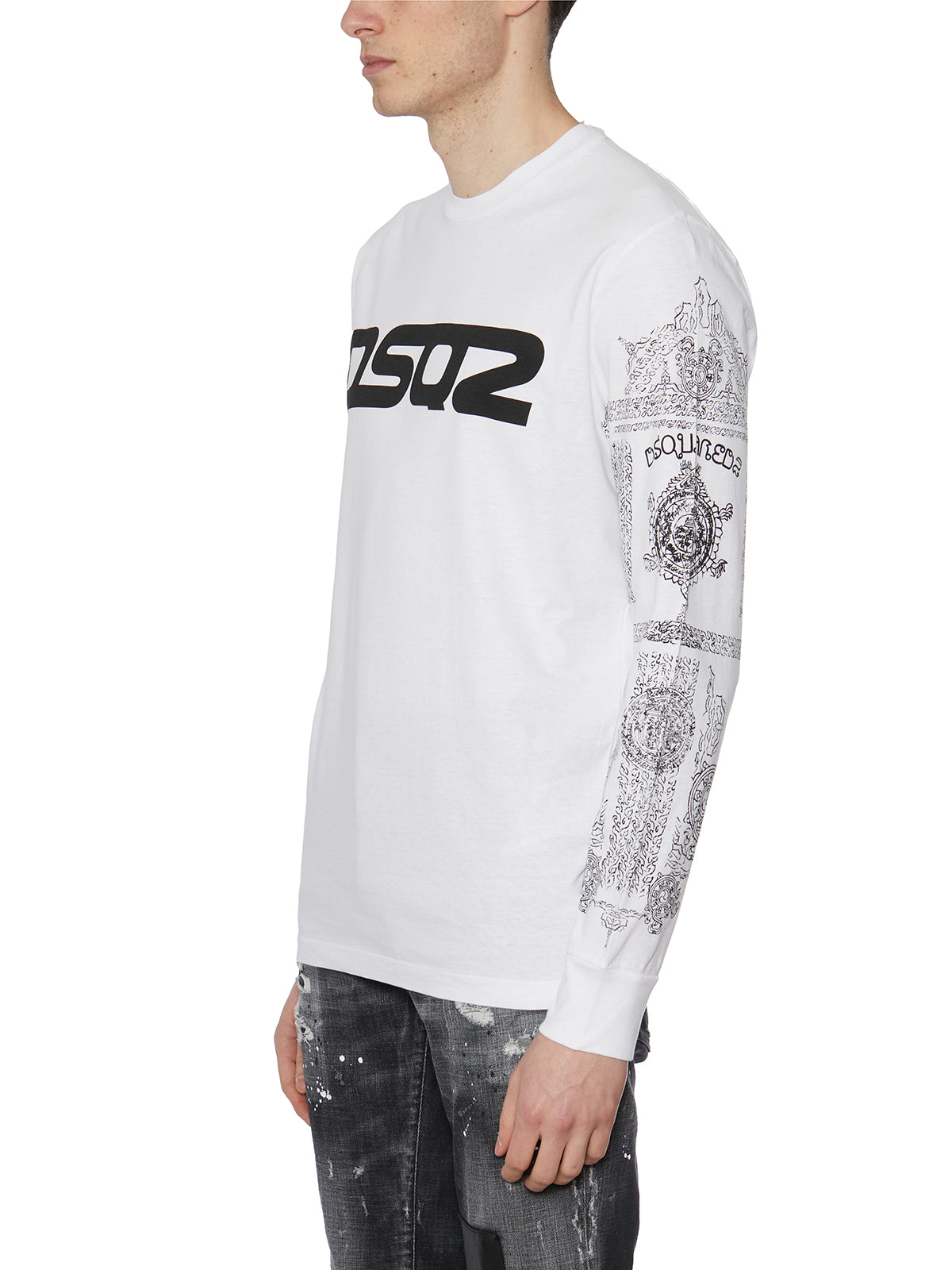 DSQUARED2 Men's Crew Neck Printed T-Shirt - Size M