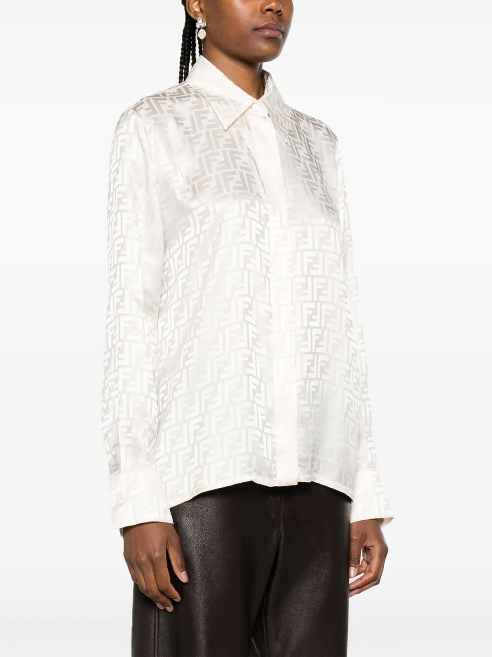 FENDI Oversized Silk Shirt for Women - SS26 Collection
