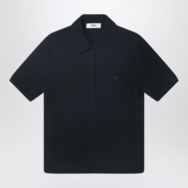 FENDI Silk Cady Polo T-Shirt