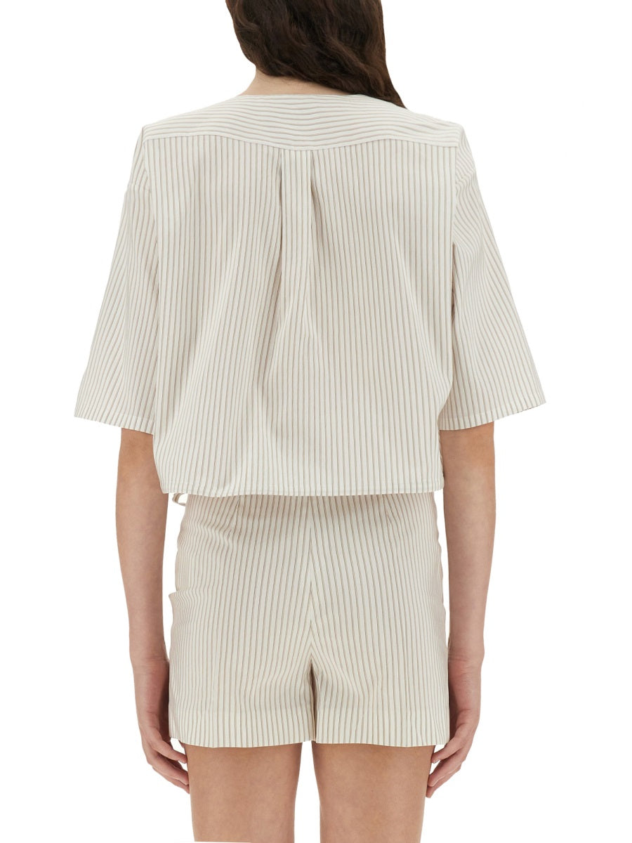 FENDI Comfortable Women’s Shirt with Waist Ties - Size 40