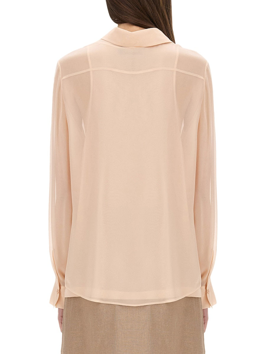 FENDI Silk Trompe-l'Œil Shirt Effect Top - Size 38