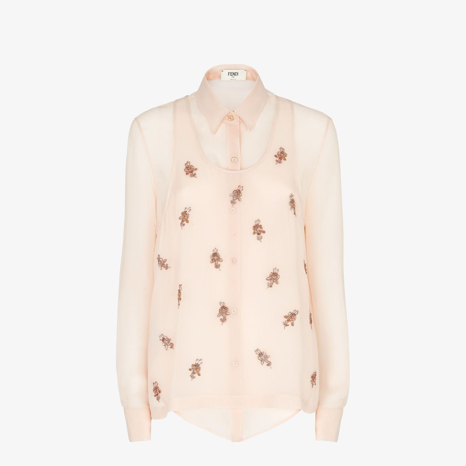FENDI Silk Georgette Mini Top