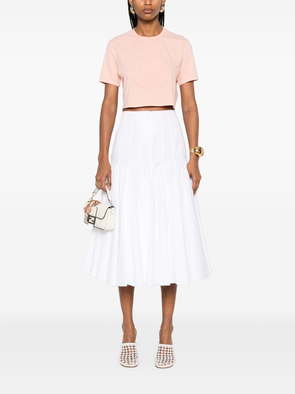 FENDI Logo Cotton T-Shirt - Women