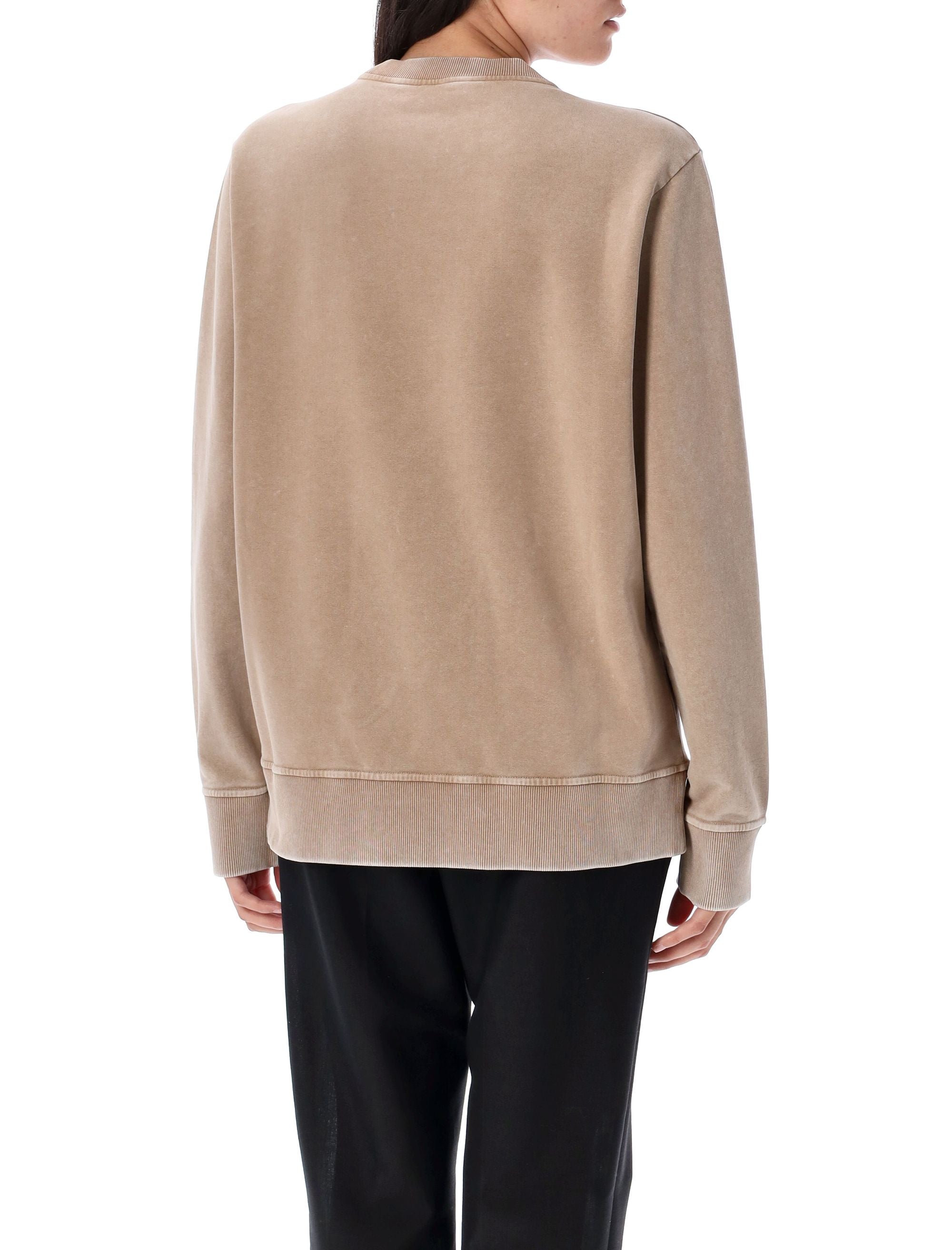 FENDI Crew Neck Women's Sweatshirt with Vintage Effect - Size S