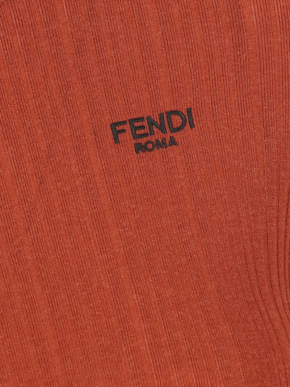 FENDI Ruffled Hem Crewneck Mini Top for Women