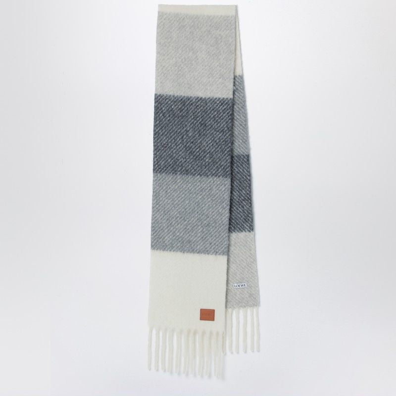 LOEWE Checkerboard Wool and Alpaca Blend Scarf