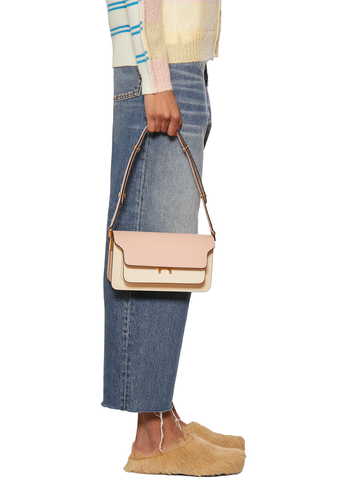 MARNI Mini Leather Trunk Handbag - Compact Elegance