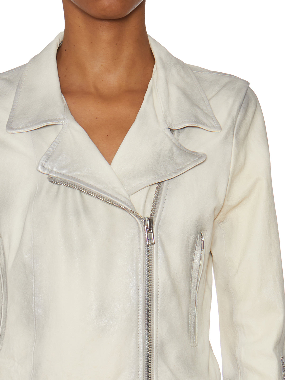 SWORD Women's Mini Studded Leather Jacket - Size 42