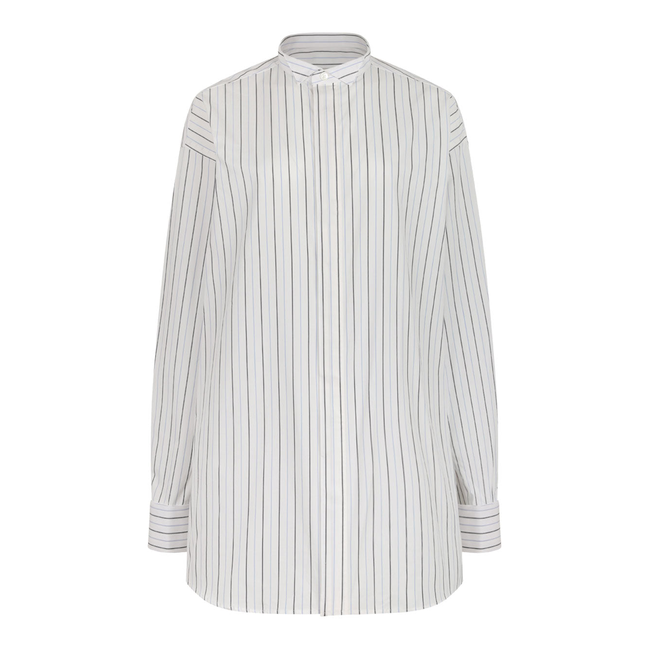 AMI PARIS Oversized Pleated Plastron Shirt for Women