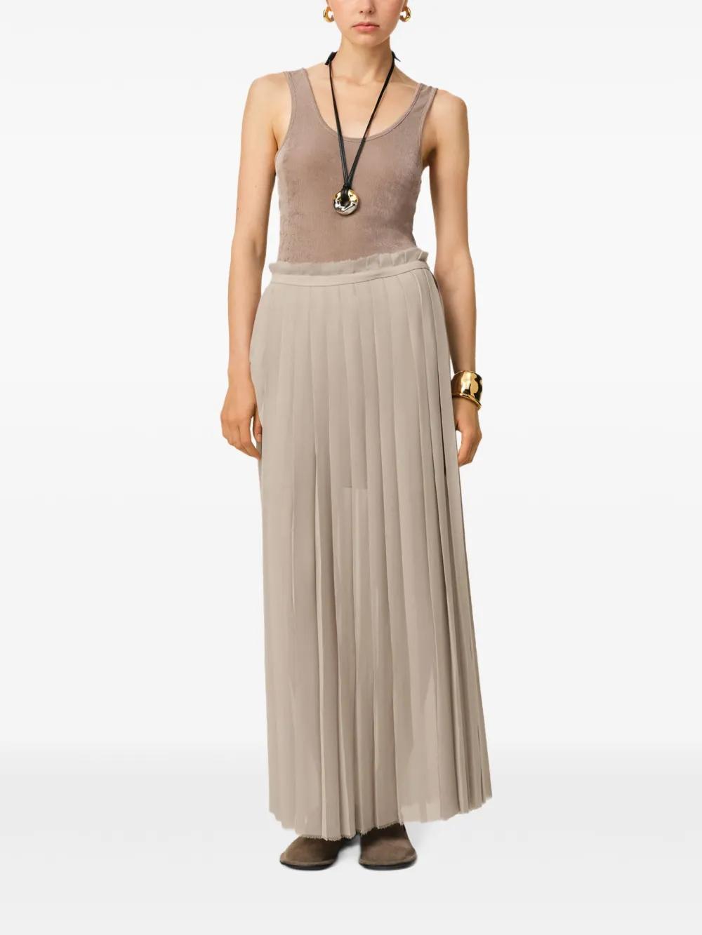 AMI PARIS Long Pleated Skirt Size 36