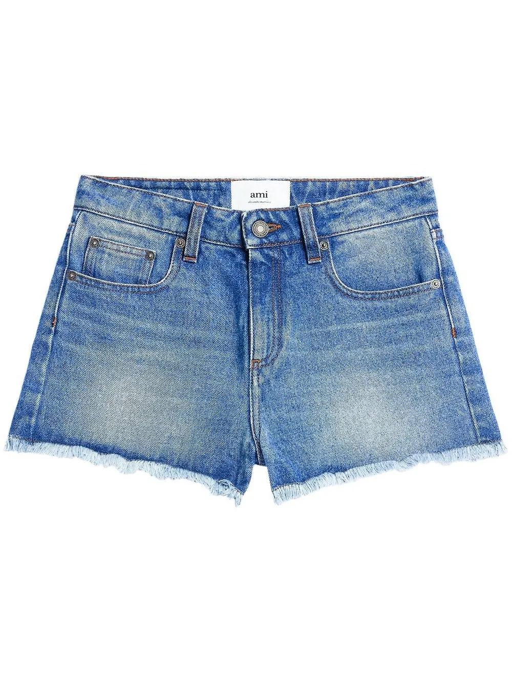 AMI PARIS Classic Denim Mini Shorts