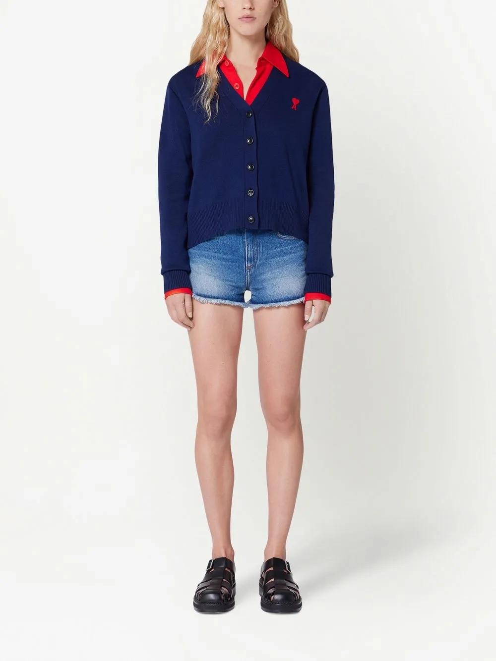 AMI PARIS Classic Denim Mini Shorts