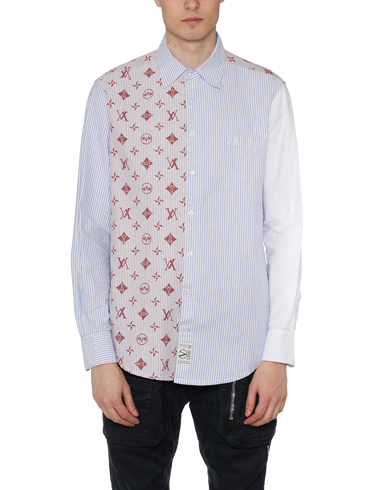 ARIES Patchwork Cotton Shirt for Men - Size M