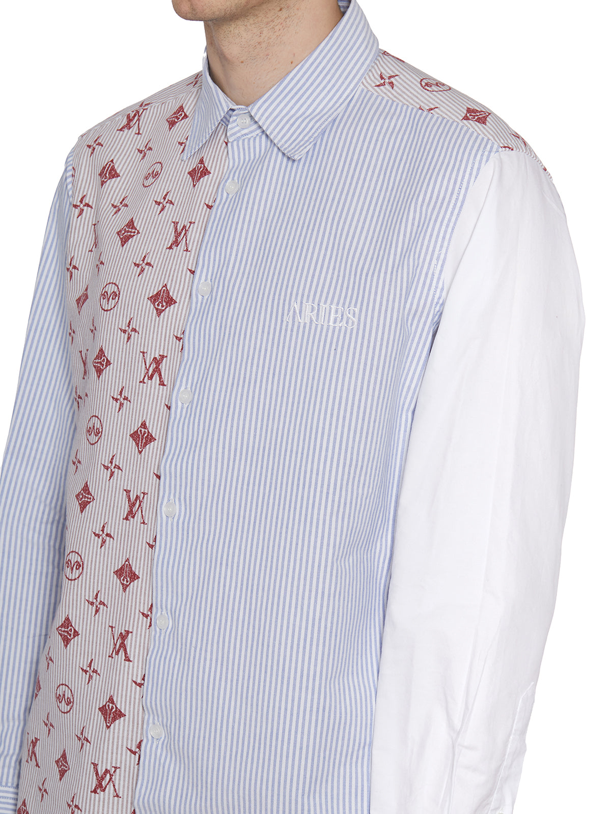 ARIES Patchwork Cotton Shirt for Men - Size M