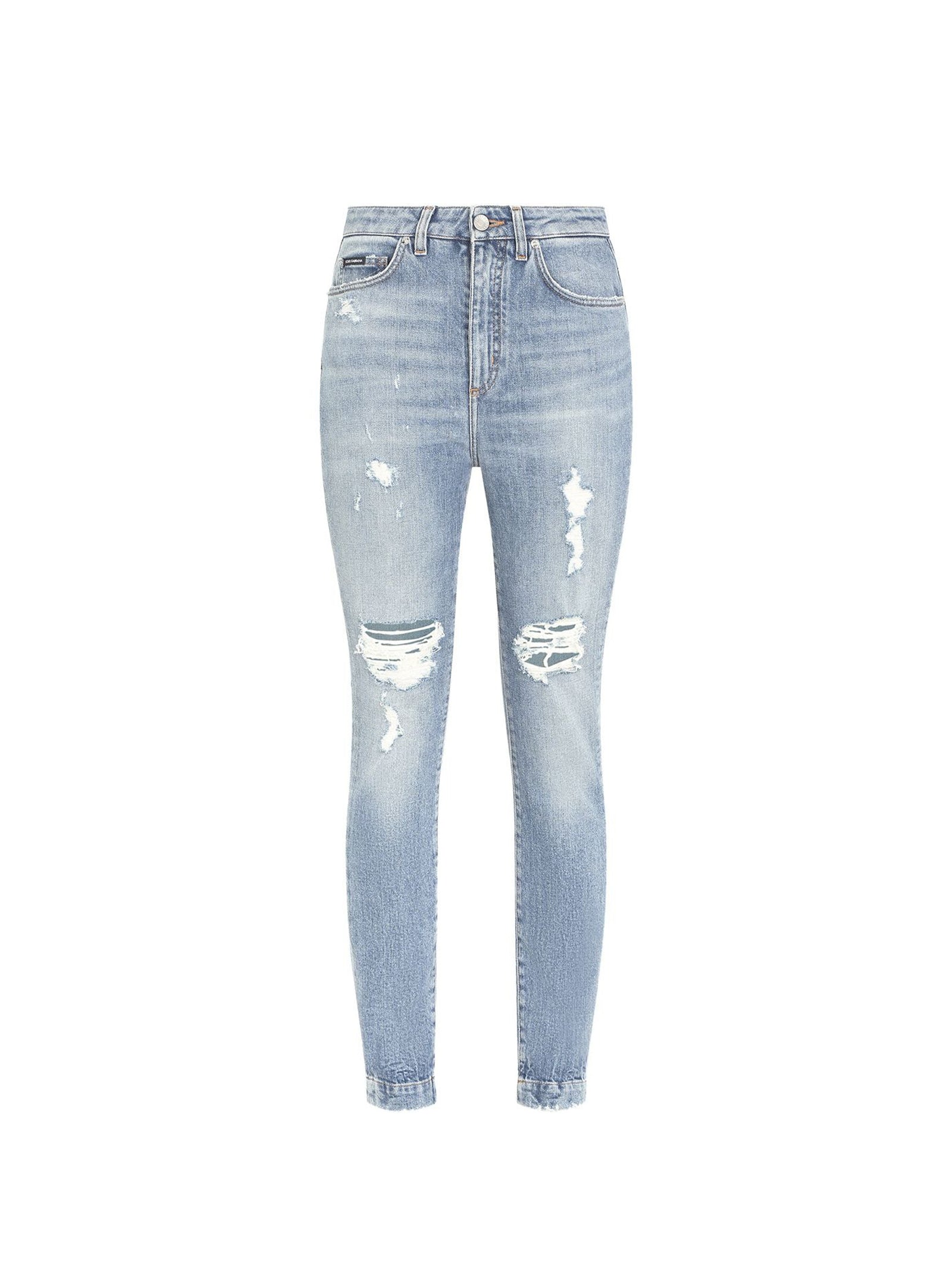 DOLCE & GABBANA Stretch Cotton Jeans for Women - SS24 Collection
