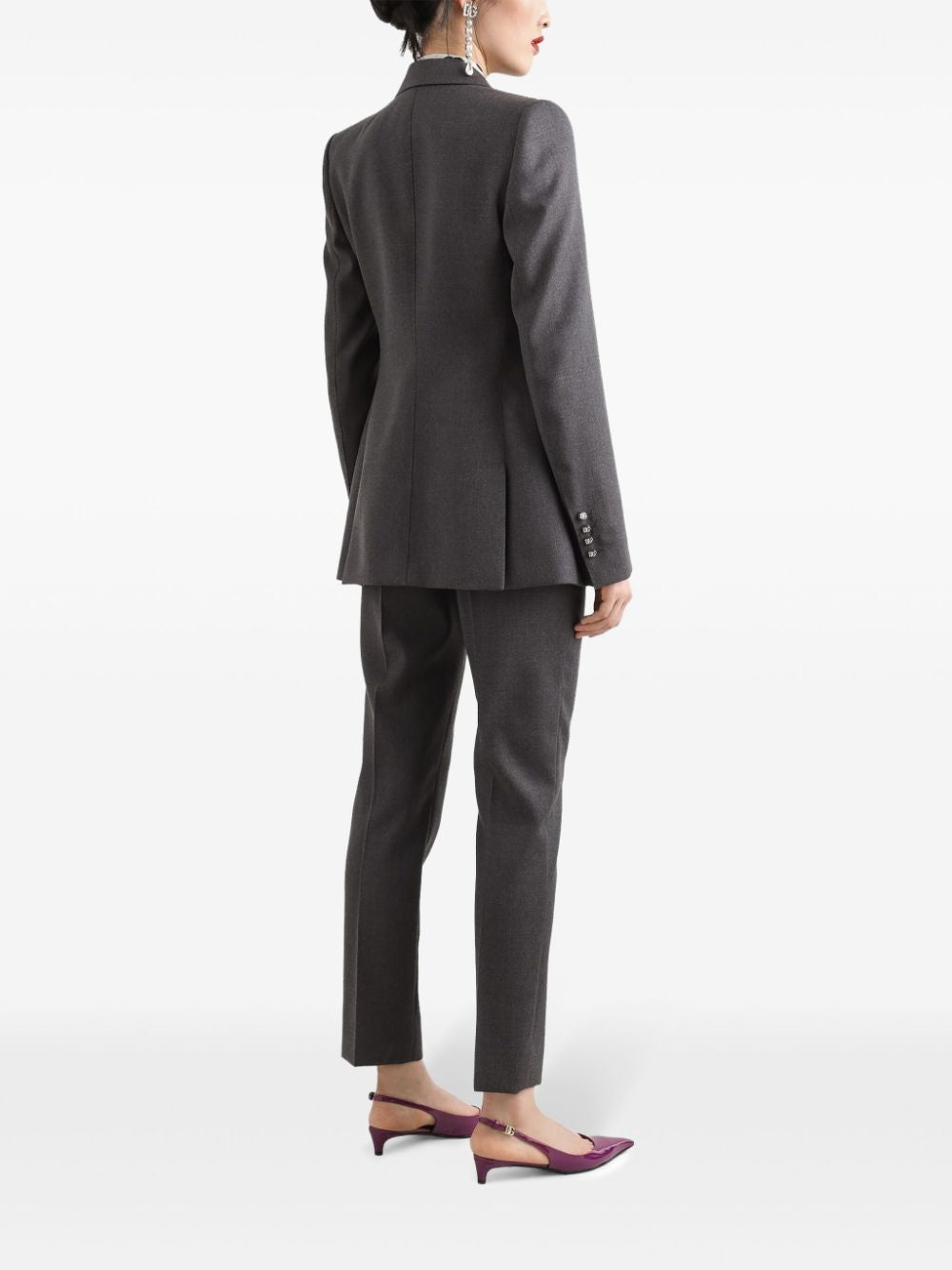 DOLCE & GABBANA Pressed Crease Straight Leg Trousers for Women