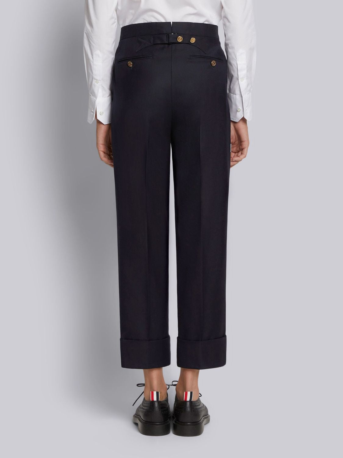 THOM BROWNE Women's Tailored Wool Trousers - FW25 Collection