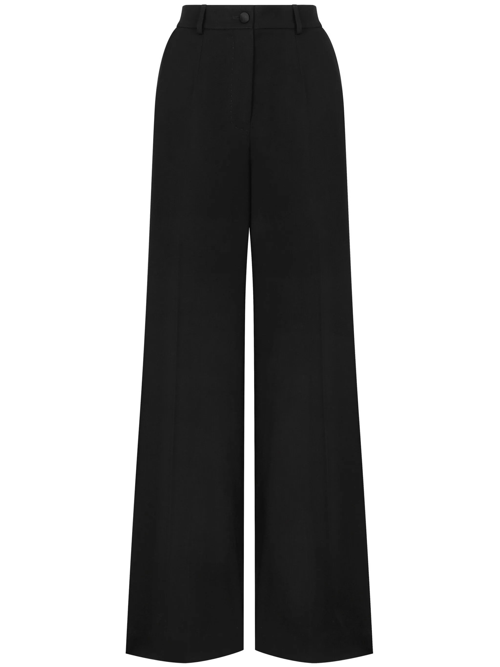 DOLCE & GABBANA Straight Wool Trousers for Women - FW25 Collection