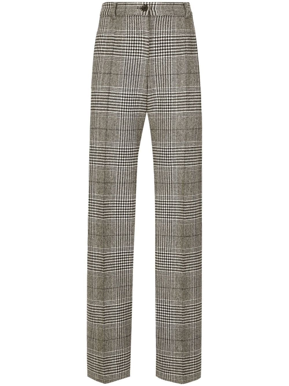 DOLCE & GABBANA Tartan Check Trousers for Women - Size S8100