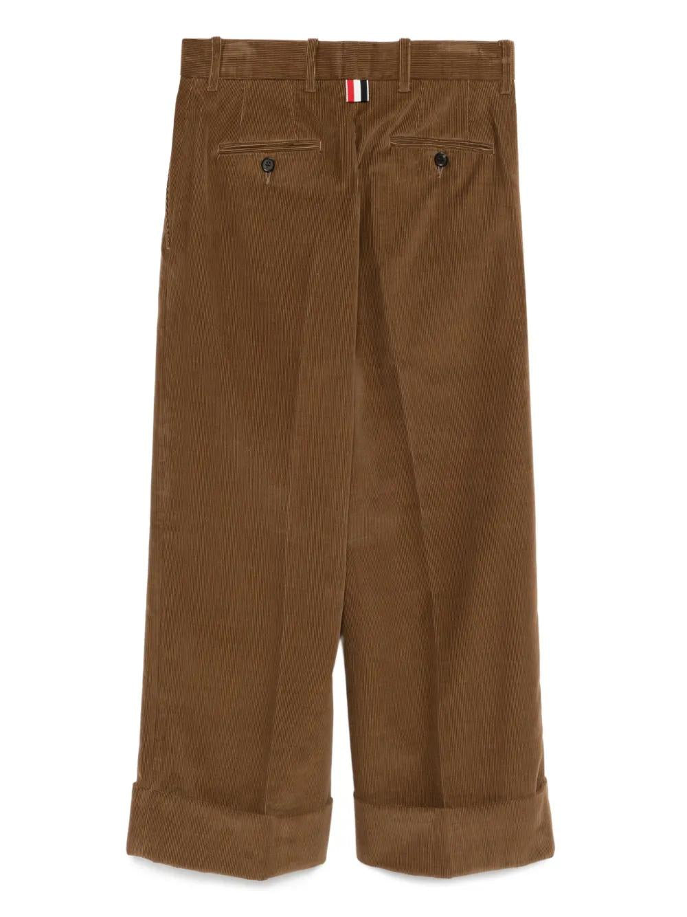 THOM BROWNE Cotton Cropped Pants for Women