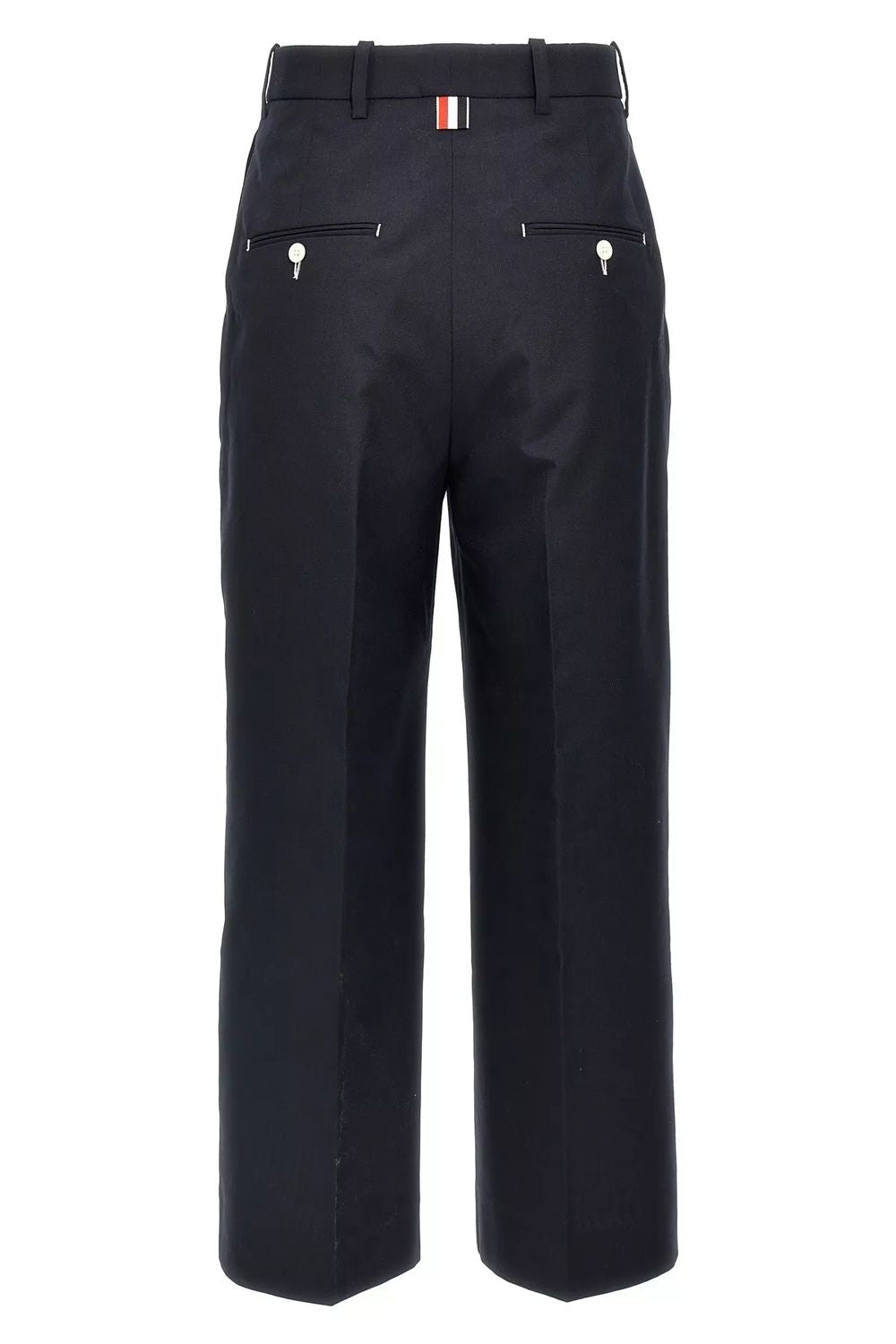 THOM BROWNE High Waisted Double Pleat Trousers for Women