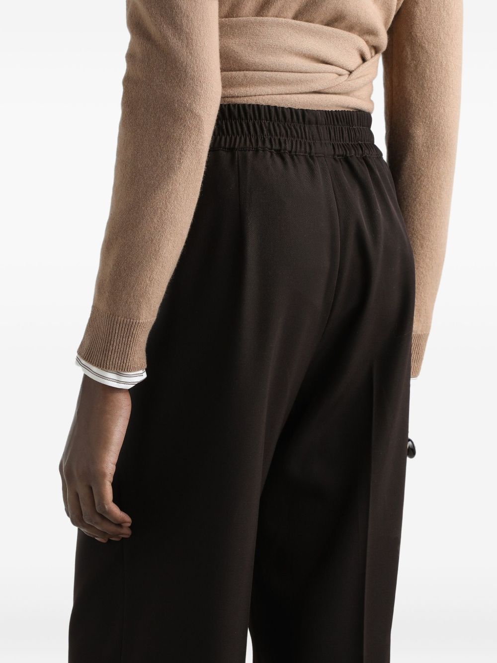 DOLCE & GABBANA Elastic-Waistband Trousers for Women - FW25 Style