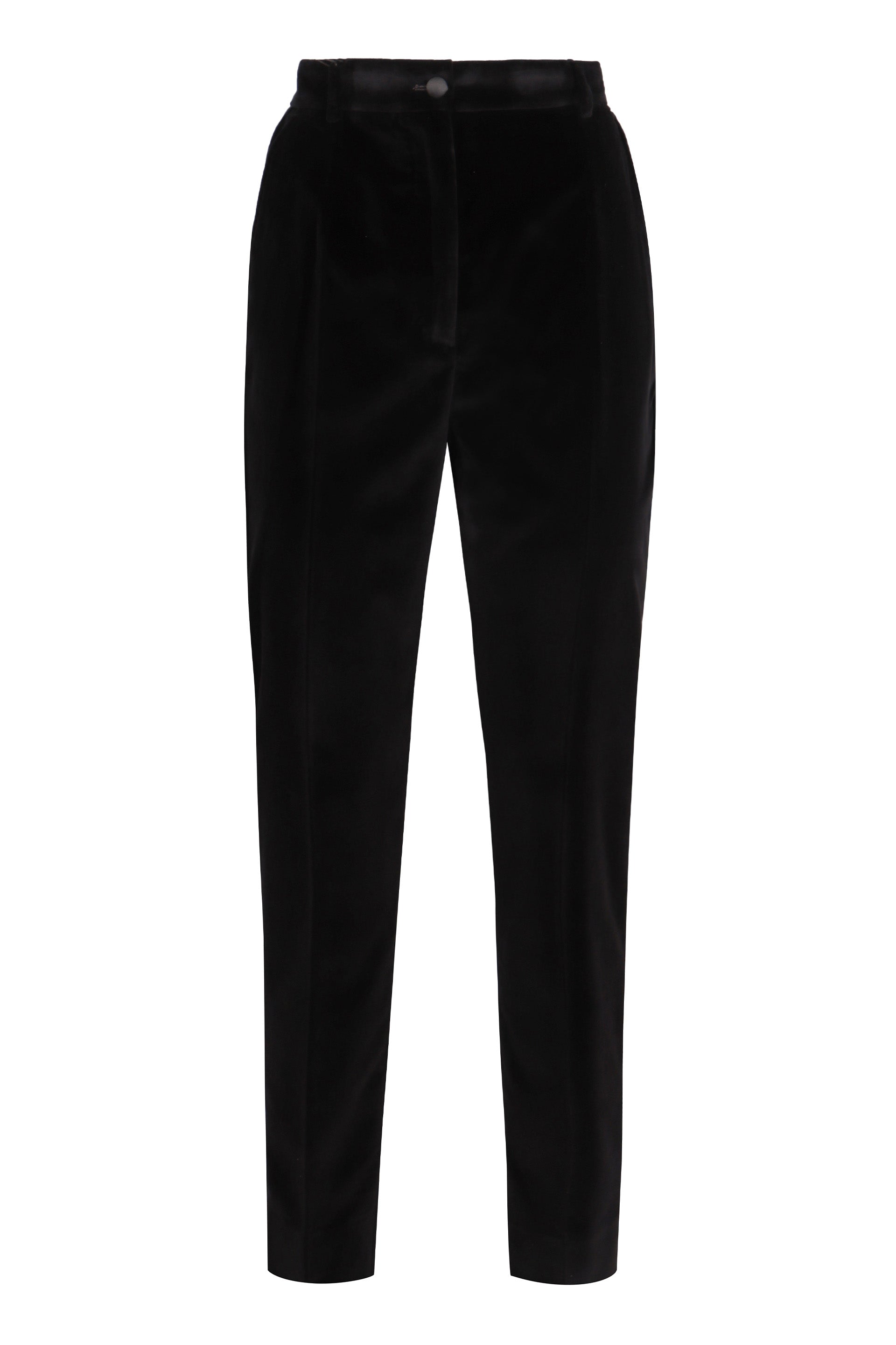 DOLCE & GABBANA High-Waisted Velvet Tuxedo Pants for Women