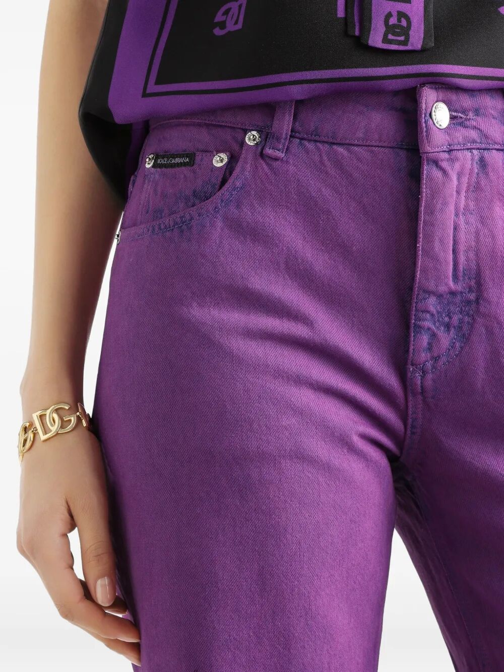 DOLCE & GABBANA Five-Pocket Straight Leg Jeans for Women