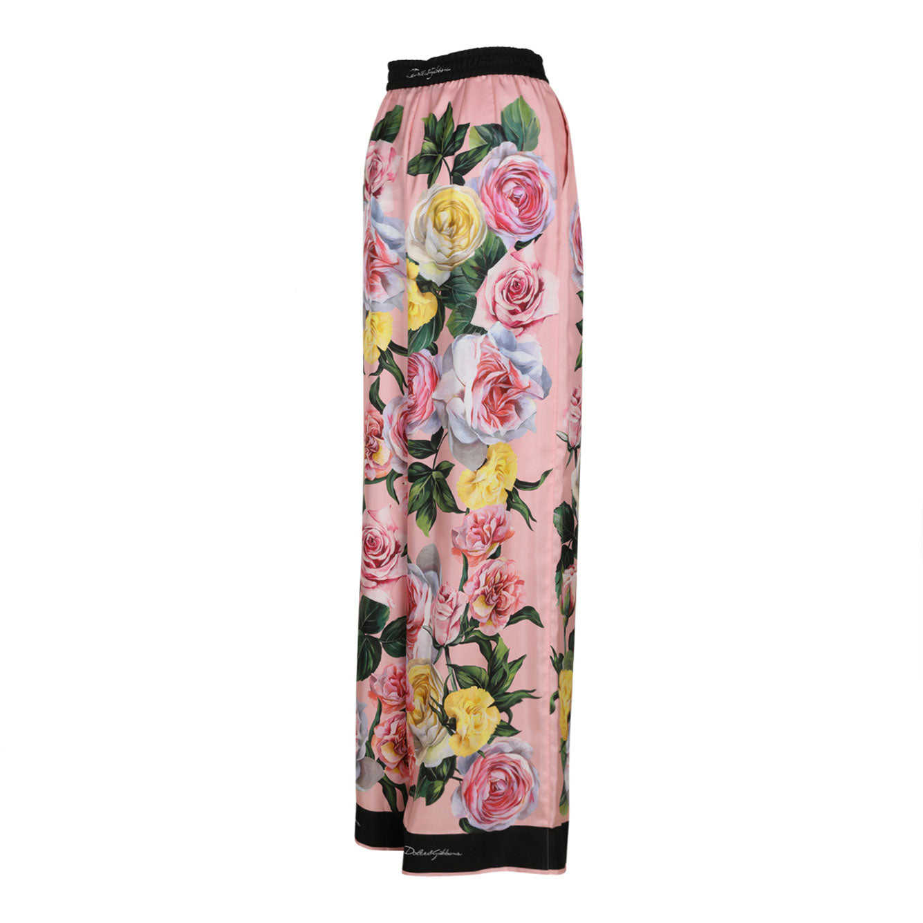 DOLCE & GABBANA Luxury Silk Trousers for Women - Spring/Summer Collection