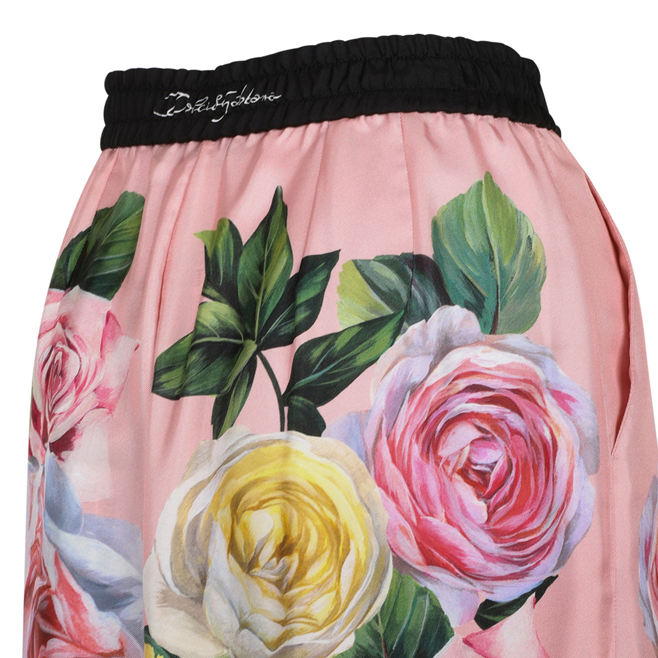 DOLCE & GABBANA Luxury Silk Trousers for Women - Spring/Summer Collection