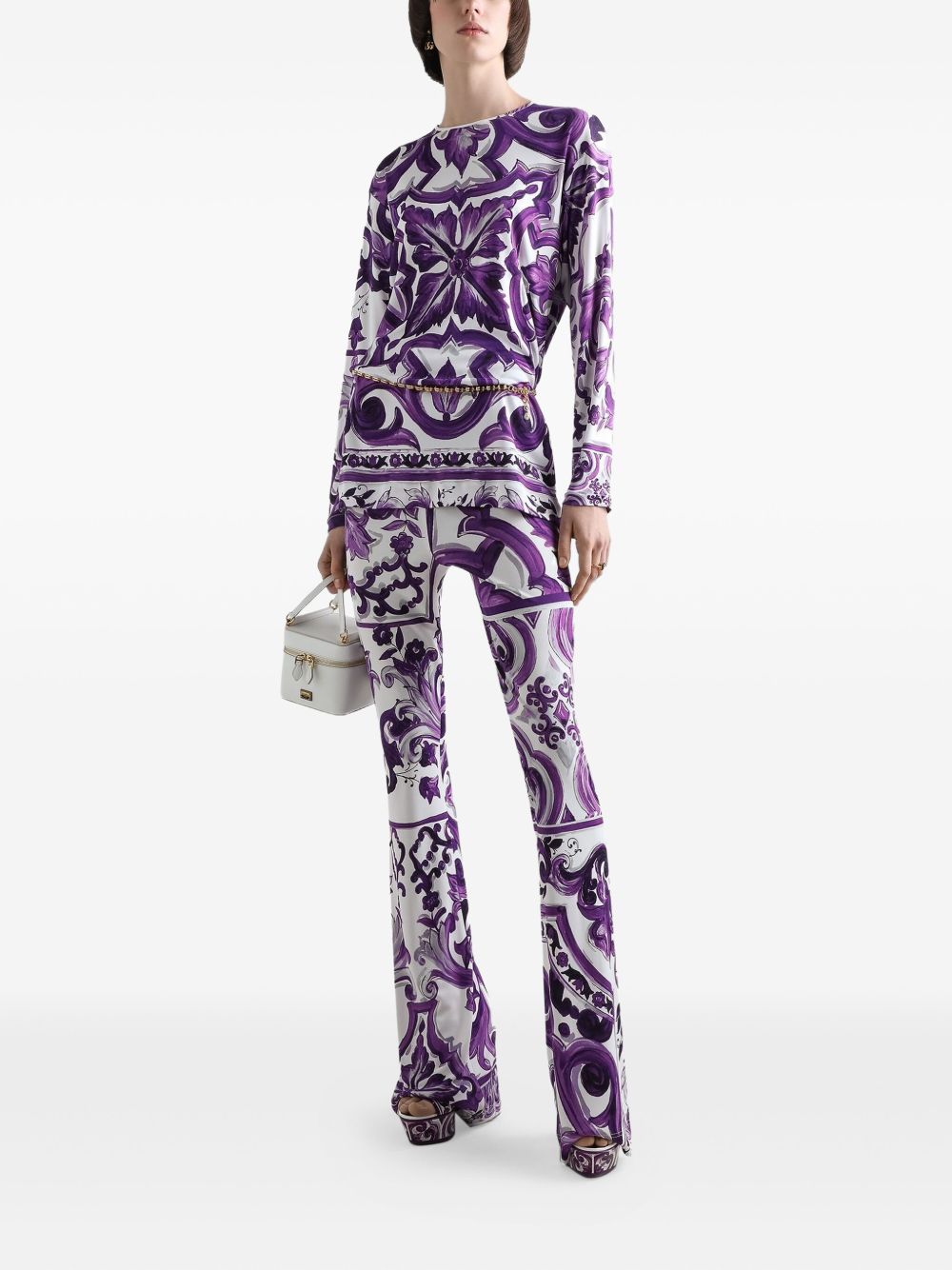 DOLCE & GABBANA Slim Cut Mini Trousers with Elasticated Drawstring Waistband