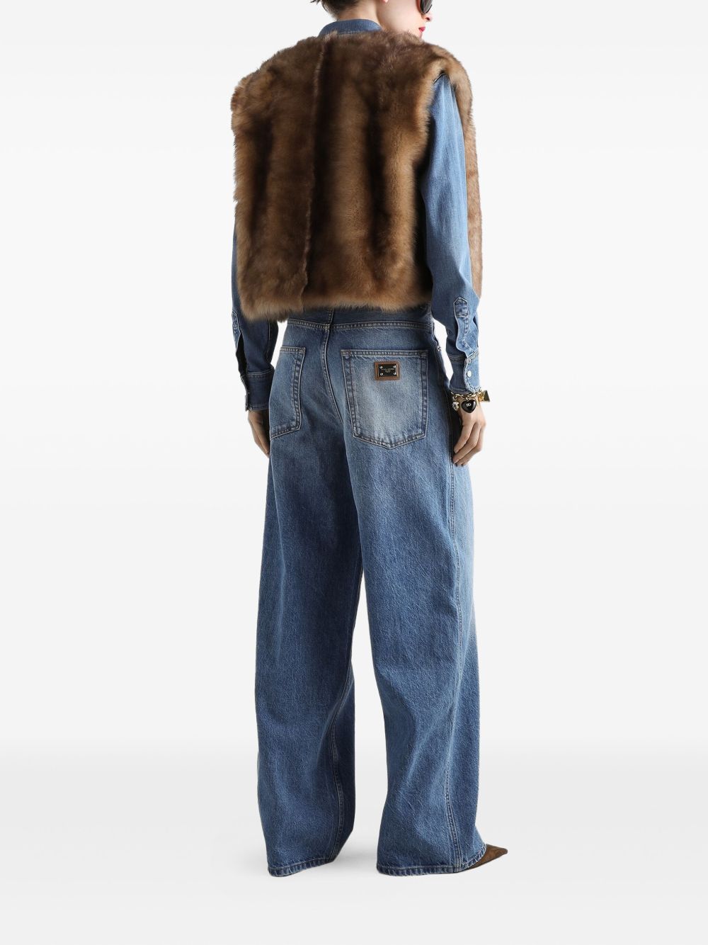 DOLCE & GABBANA High Waist Denim Cotton Jeans for Women