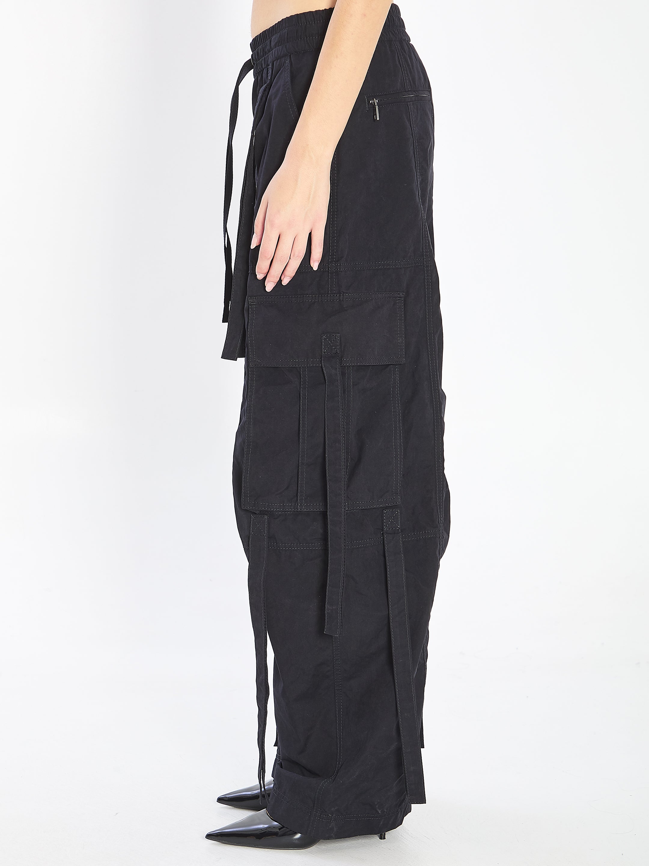 DOLCE & GABBANA Cargo Pants in Coated Faille