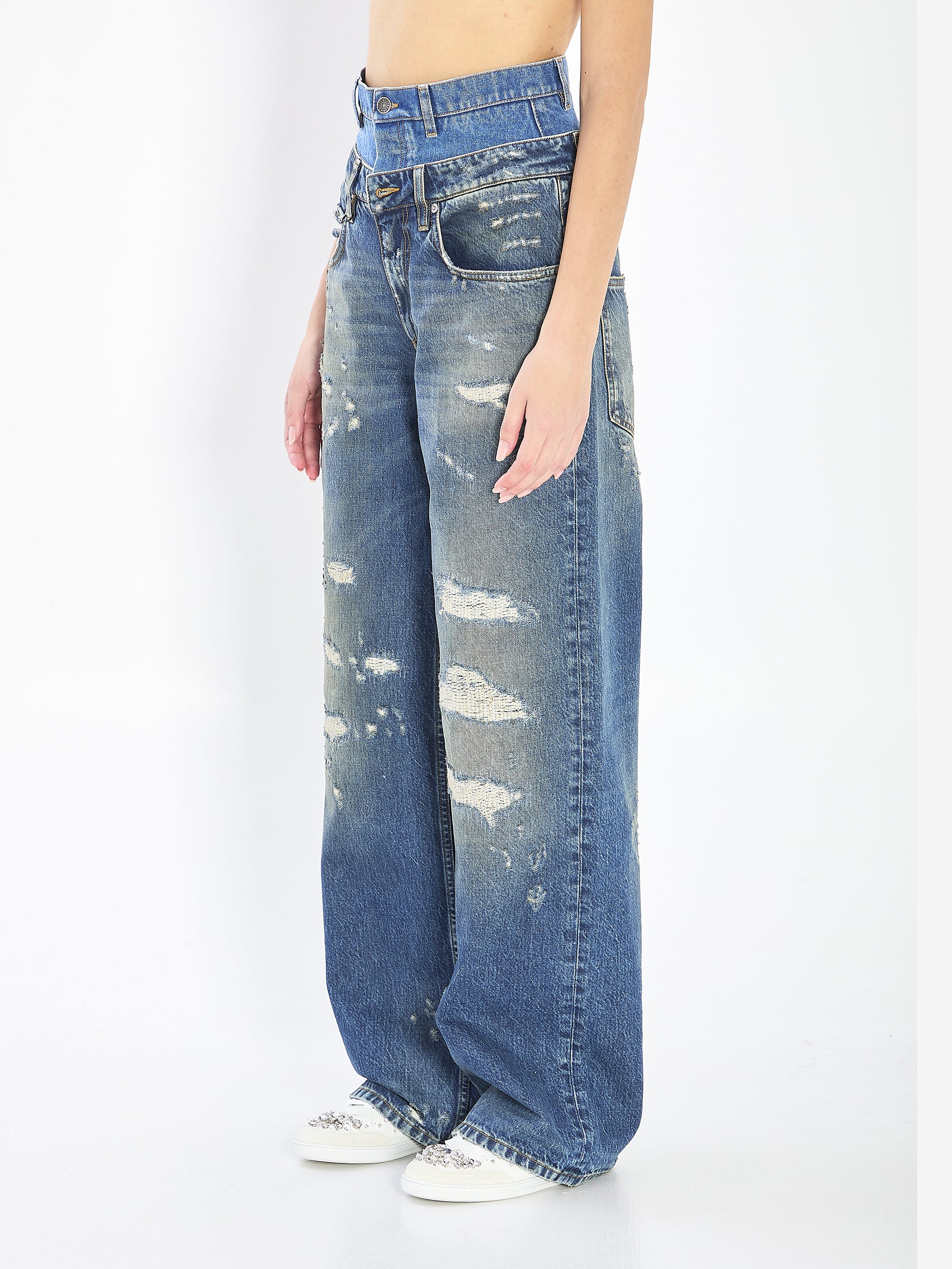DOLCE & GABBANA Wide-Leg High Waist Jeans with 5 Pockets