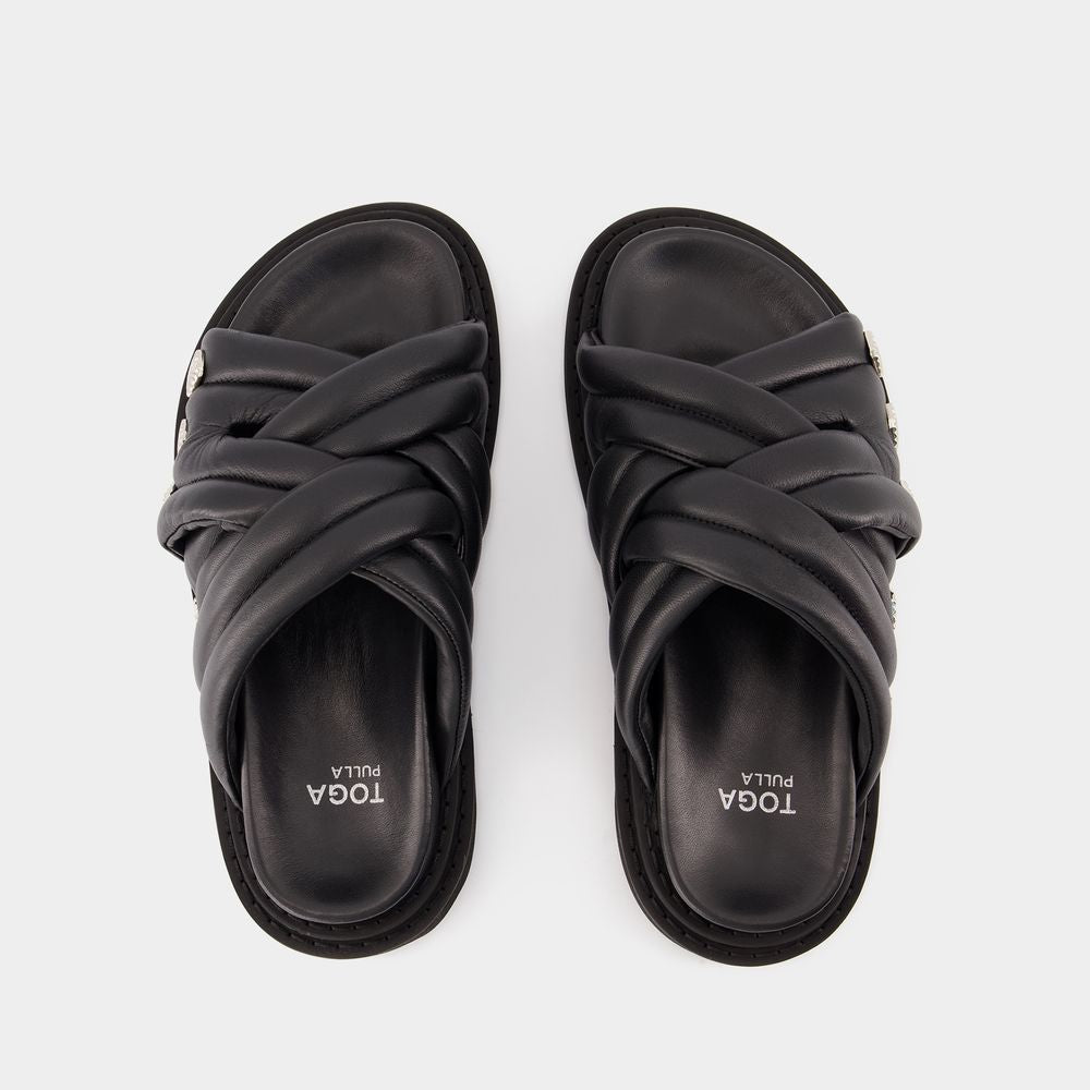 TOGA PULLA Soft Leather Sandals for Women - FW24 Collection